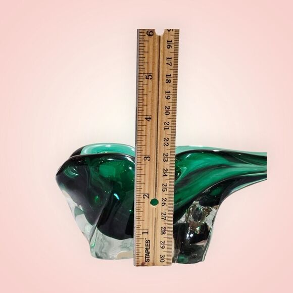 Vintage Czech Harrachov Glassworks Art Glass Bowl Circa 1958 Hand Made MCM - Picture 15 of 15